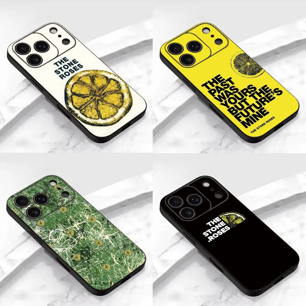 

Band The Stone Roses Phone Case For iPhone 17,16,15,14,13,12,11 Plus,Pro Max,XS,Soft Silicone Black Cover