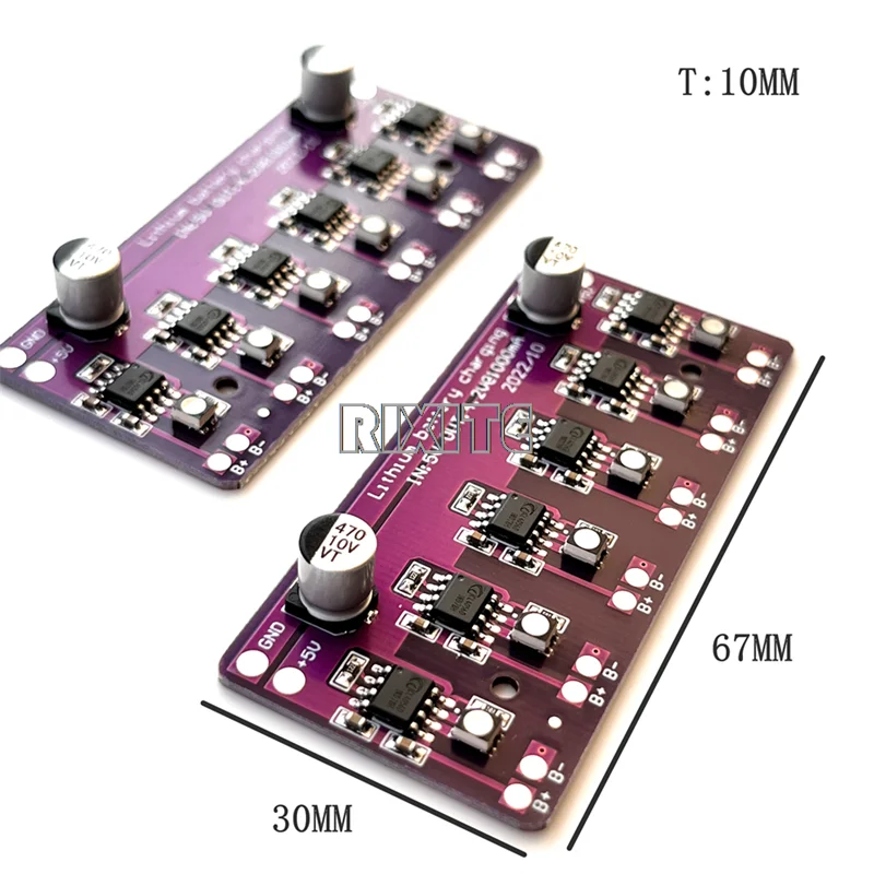 18650 töltés Modul 4056 5V 1A Lítium Üteg töltő Pást 6 Független Hozzákezdés Vízhozam Integrált Modul Nyomtatott áramkör Pást