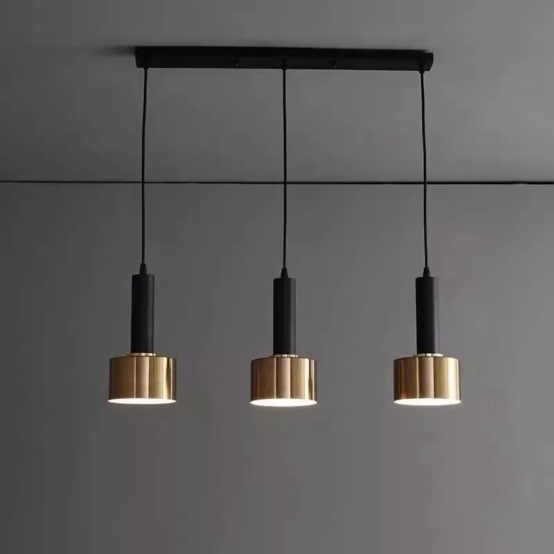 

Modern 3 Heads Pendant light Dining Table Lamp Suspension Chandelier Living Room Gold Black Hanging Lamps Decoration Led Lustre