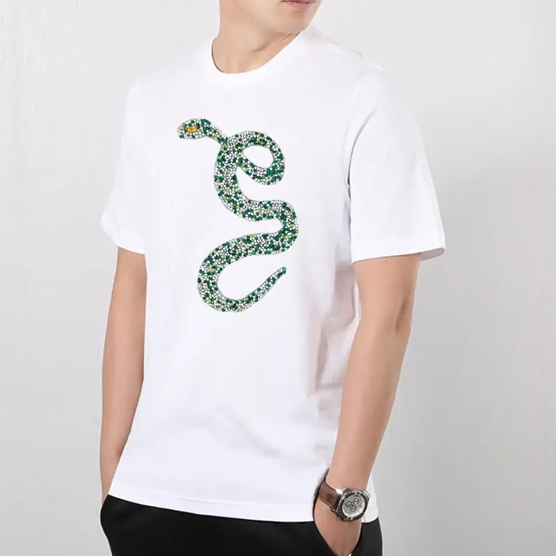 Color Snake Heat Sticker On T-shirt DIY A-levels Iron On Transfers For ClothingSparkling Washable Rhineston Patch On Clothes Top