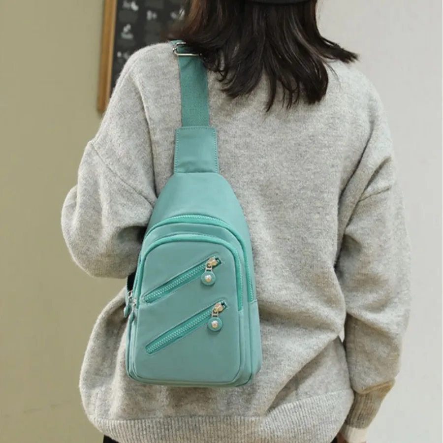 

Korean version of the fashion chest bag single shoulder crossbody women's bag trend texture versatile printing chest backpacks