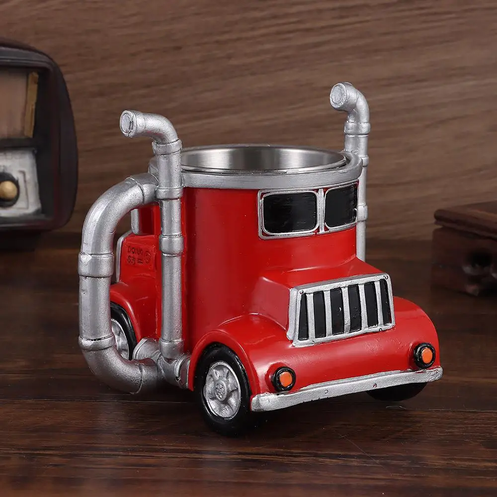 Durable Truck Coffee Mug Semi Truck Handcrafted Coffee Cup 11 Ounces Semi-trailer Shaped Semi-Truck Coffee Mugs For Men