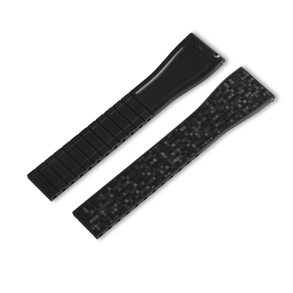 18 mm tot 24 mm alle maten mozaïek FKM rubberen horlogeband voor Rolex Cartier IWC Apple horlogeband met snelsluiting