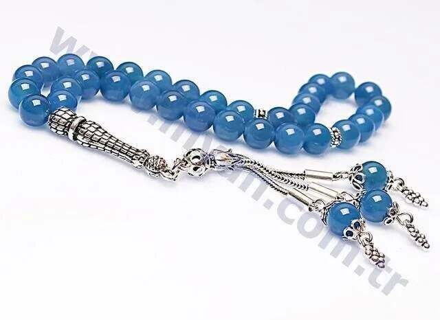 IQRAH Agate Stone Rosary (925 carat Silver)