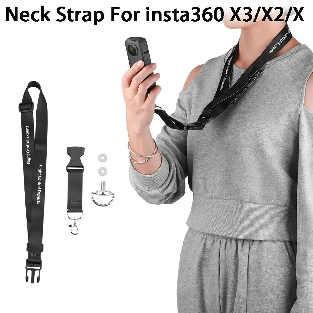 Aksesori Aksi Tali Leher Antihilang Tali Dada Lanyard Dapat Disesuaikan untuk Inst360 X3/X2/X