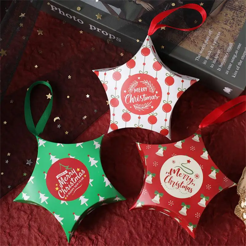 Confezione di biscotti e caramelle Scatola di Natale Ciondolo per albero di Capodanno Decorazione regalo Tipi di feste Bomboniere Babbo Natale per la casa