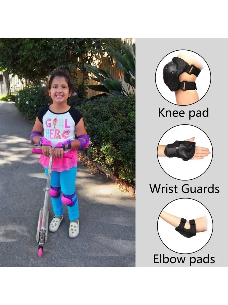 AliExpress NONE Kids Protective Gear: Kids Knee Pads and Elbow Pads with Wrist Guards Set for 3-15 Years - Design for Roller Skates, Cycling,BMX