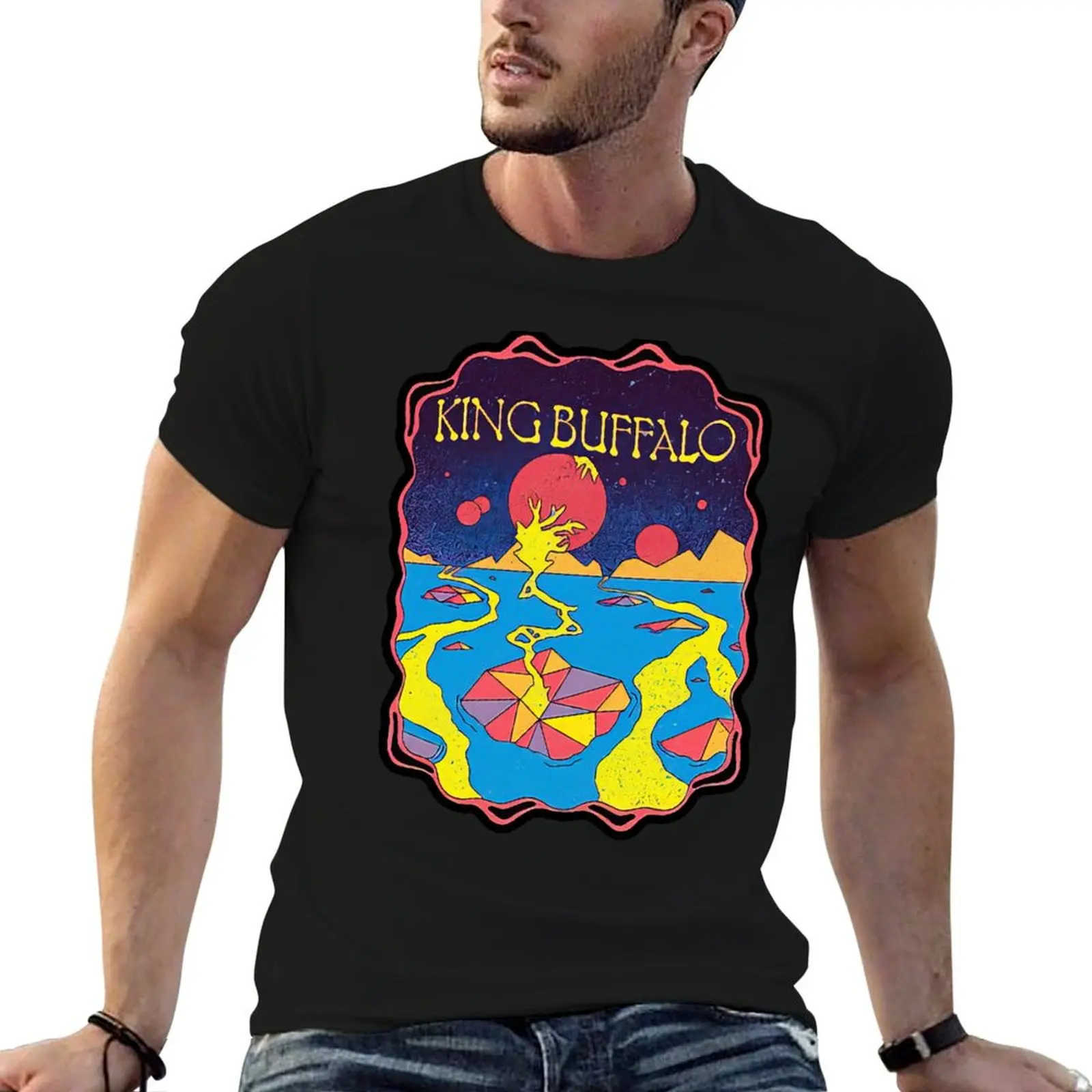 desert on flooded T-Shirt Fashion Casual Short Sleeve Top