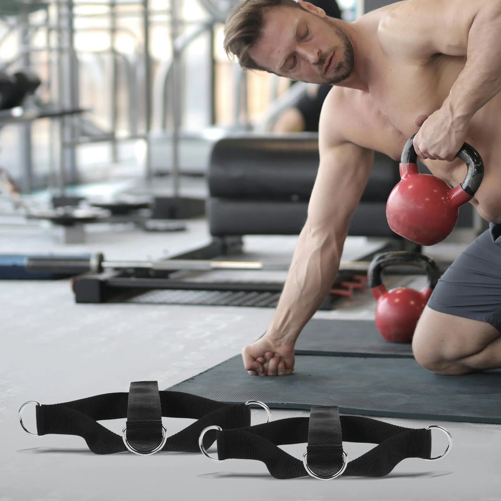 

1Pair Fitness Ankle Strap Cable Machine Ankle Protector Adjustable Band Leg Cable Attachments for Gym Training