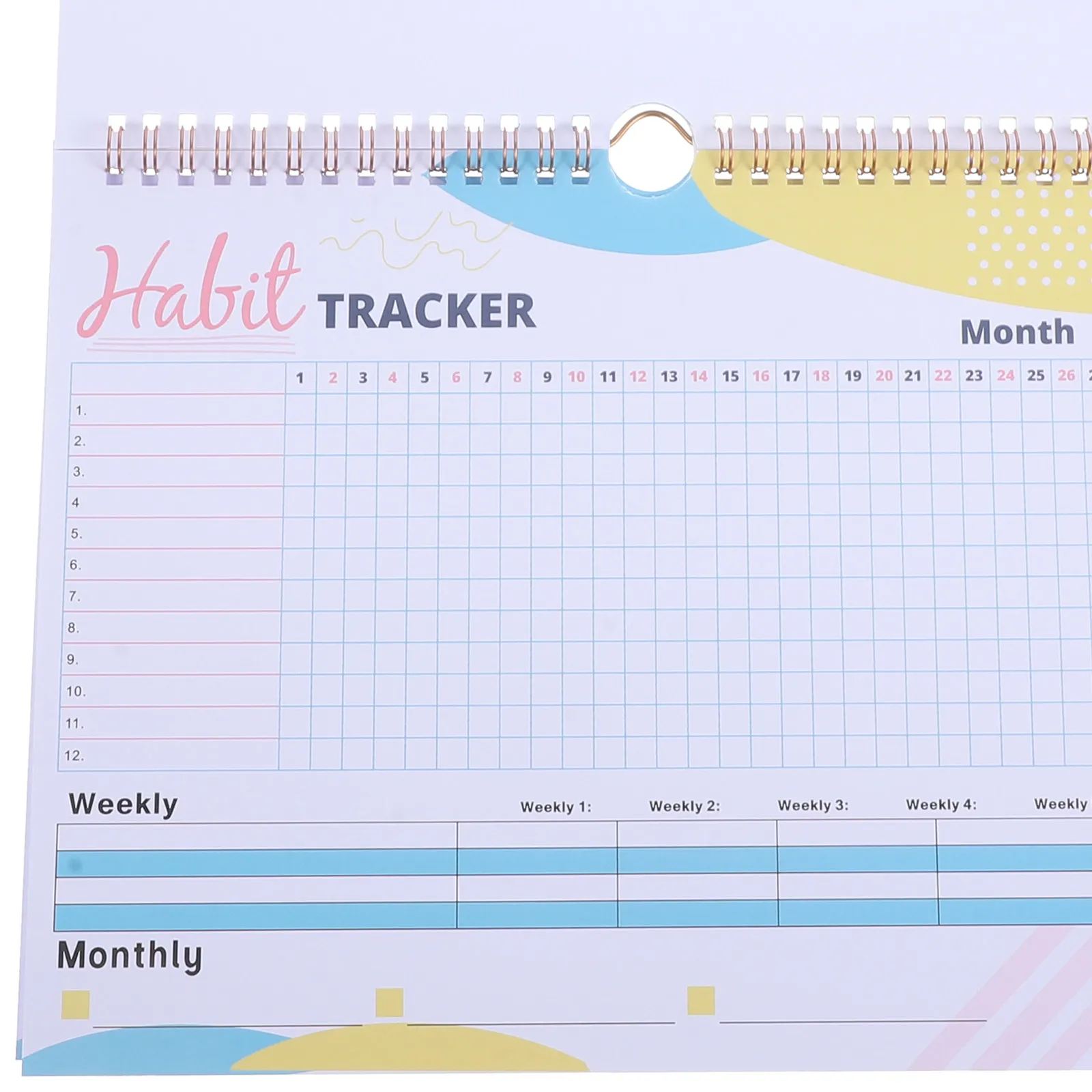 

Habit Tracker Planner Goal Journal Monthly Undated Calendar Workout Daily Paper Tracker For Learning Mood Organizer Printed