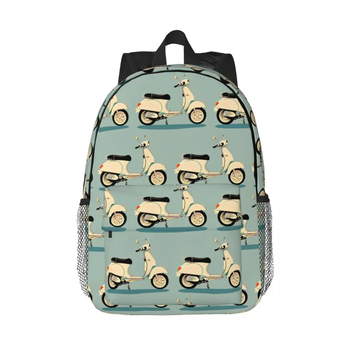

Vintage Scooter Vibrant Print Backpack Daypack Large Capacity Boys Girls BookBag Shoulder Bags for Men Women Children School Bag