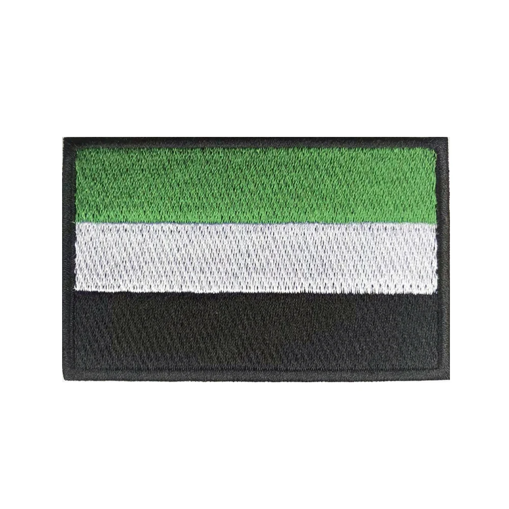 1PC Estremadula Flag Armband Embroidered Patch Hook & Loop Or Iron On Embroidery  Badge Cloth Military Extremadura Stripe