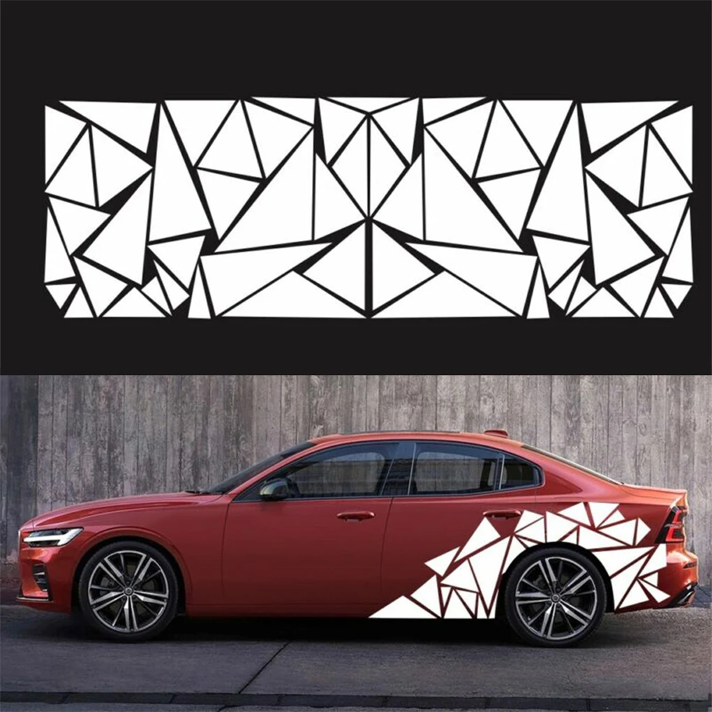 

PVC Triangles Car Stickers Self-adhesive And Long-lasting Durability No Fading Long-term Durability brilliant black