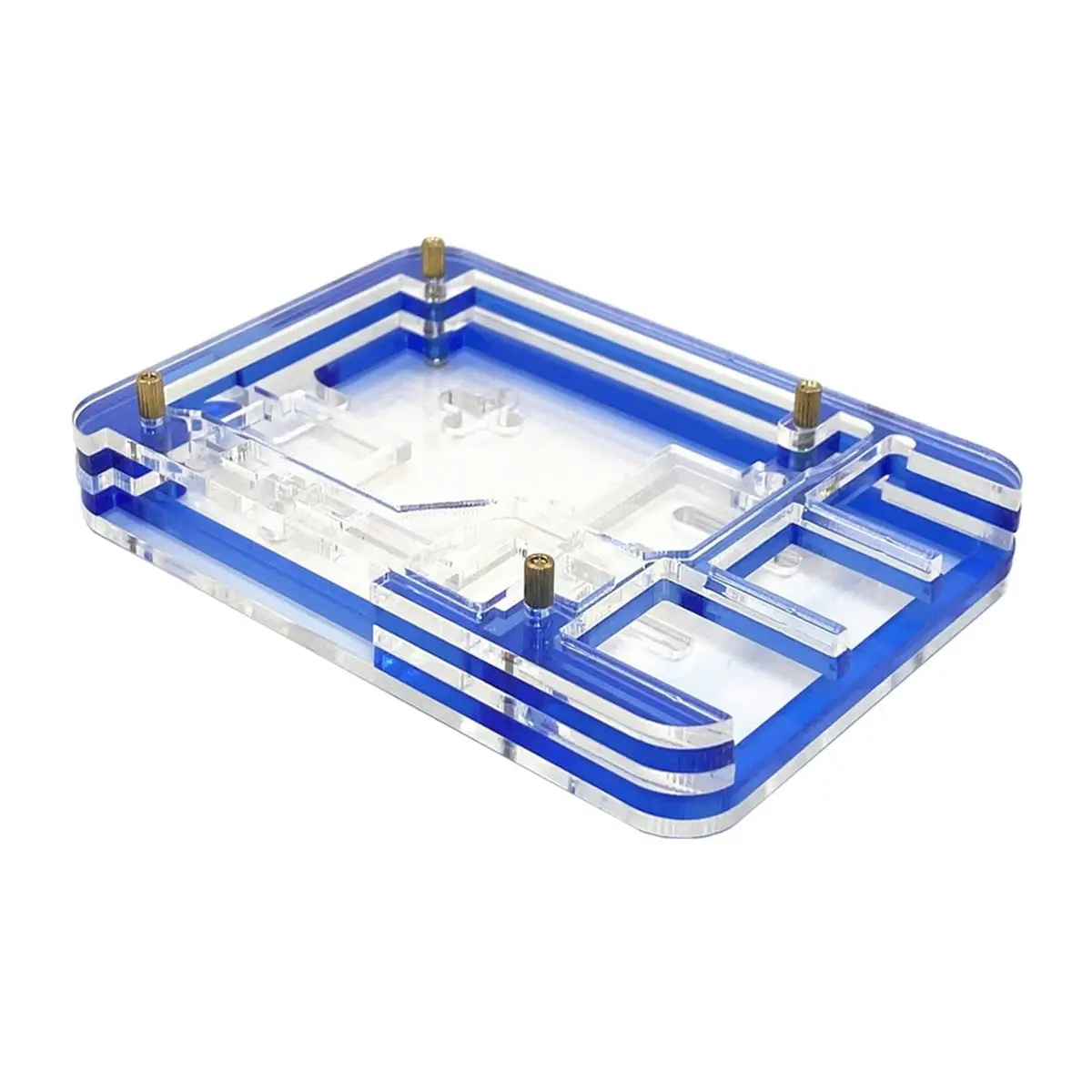 DTC5 For 5 Acrylic Shell Supports Installation Heat Sinks and Fan for RPi 5 Accessories Blue