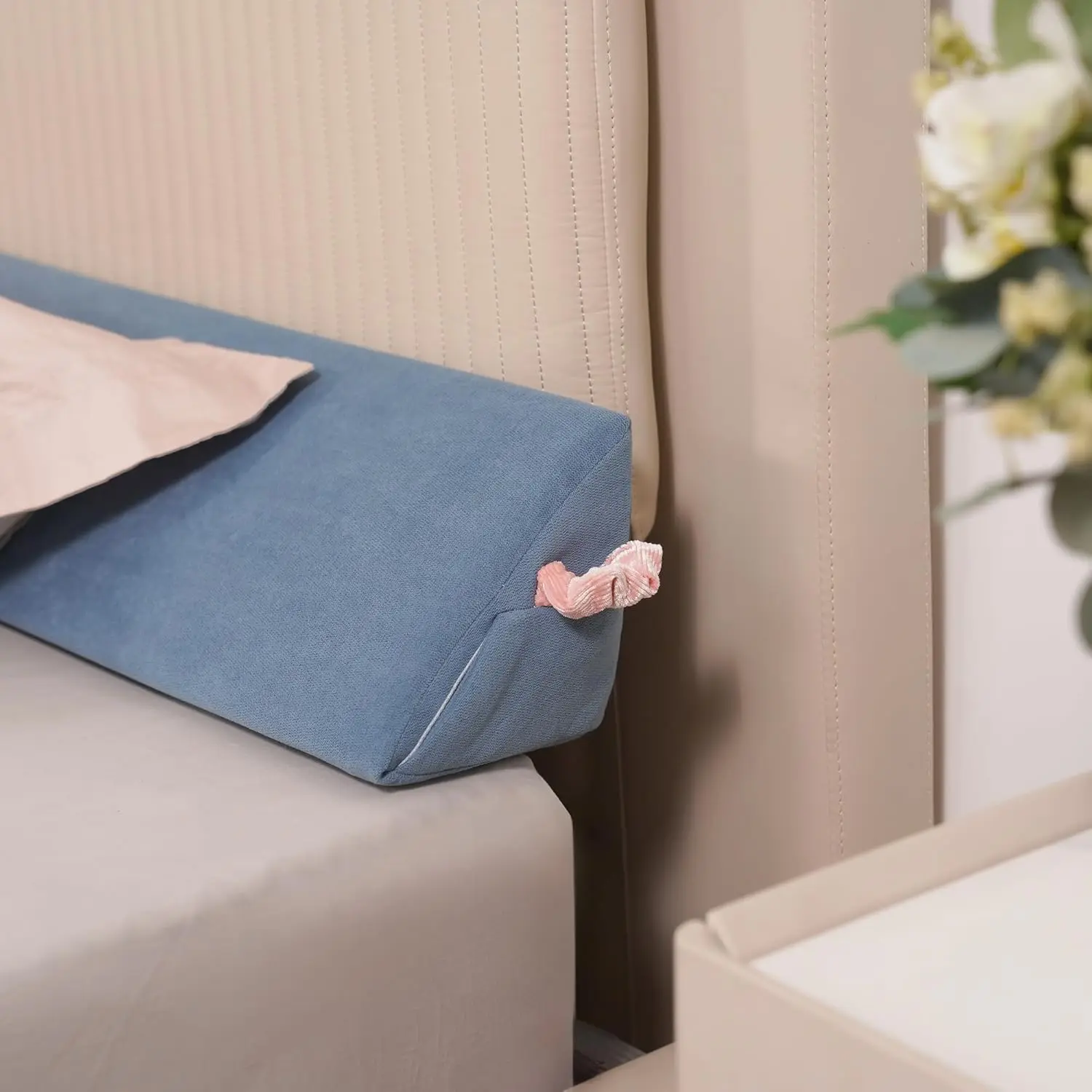 

Queen Size Bed Wedge Pillow Headboard Pillow Mattr Wedge Bed Gap Filler Triangle Memory Foam Wedges Body Positioners For