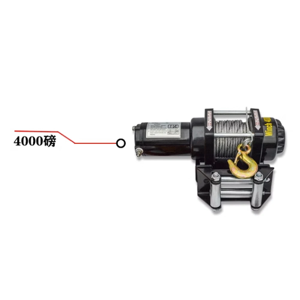 Electric winch 12v 24V 4000 pounds car winch car small crane traction hoist