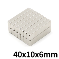 2/5/10/20Pcs Block Magnet 40x10x6 Neodymium Magnet N35 40mm X 10mm X 6mm Permanent NdFeB Super Strong Powerful Magnets