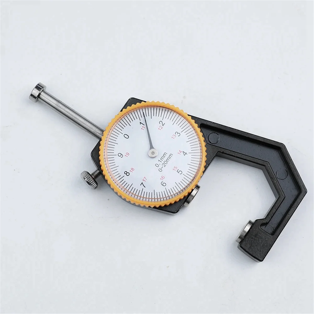 Portable Mini Thickness Gauge 0-20mm Pointer Thickness Gauge Handheld Flat Heads Thickness Gauge Paper Thickness Gauge