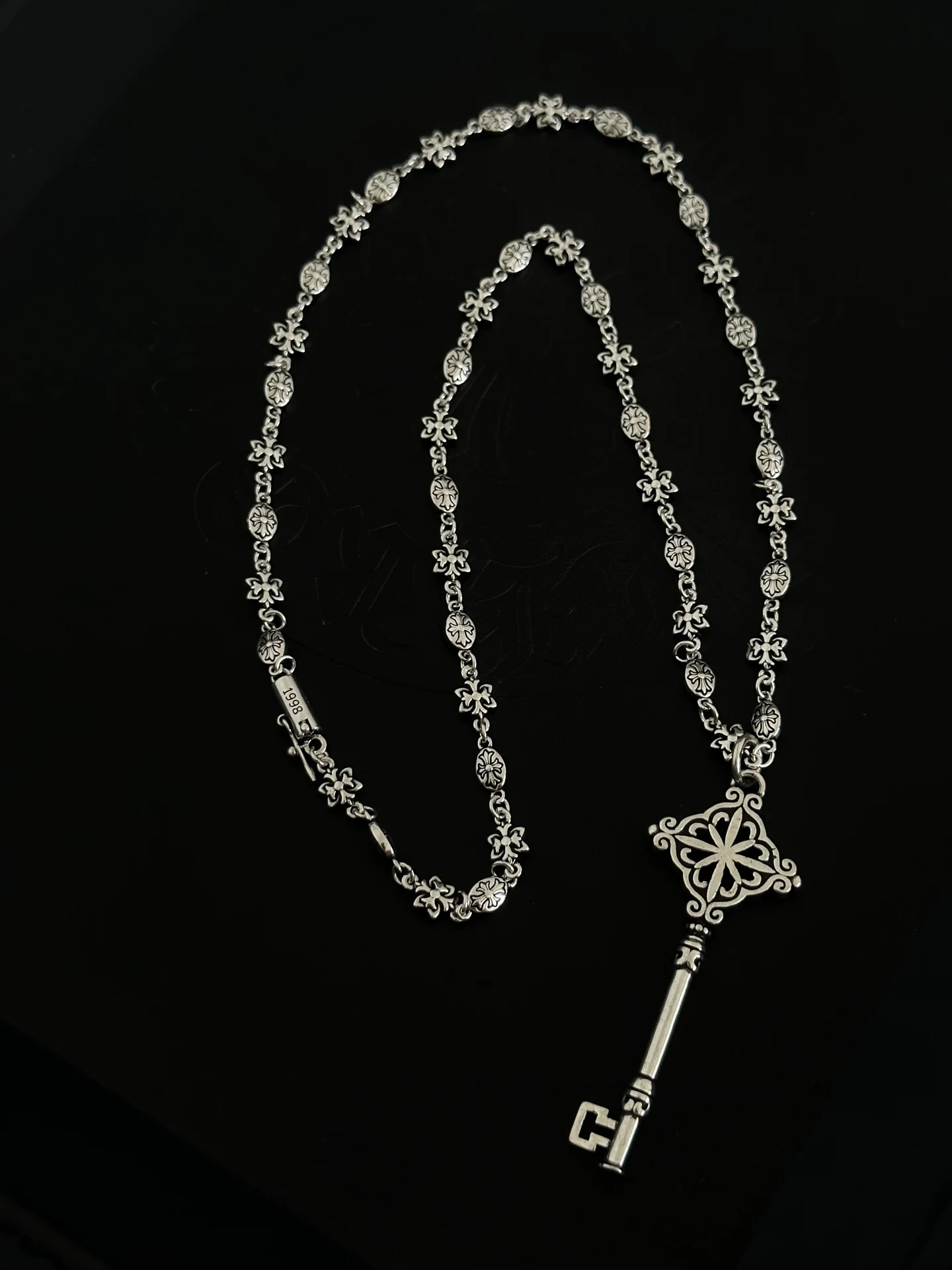 S925 Sterling Silver Unique Personality Charm Design Key Pendant Necklace Light Luxury Ladies Elegant CH Accessories