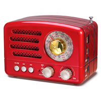 PRUNUS J-160 Classical Retro FM AM Desktop Radio Receiver Rechargeable Portable MP3 Radios Stereo 3W Bluetooth Speaker AUX USB