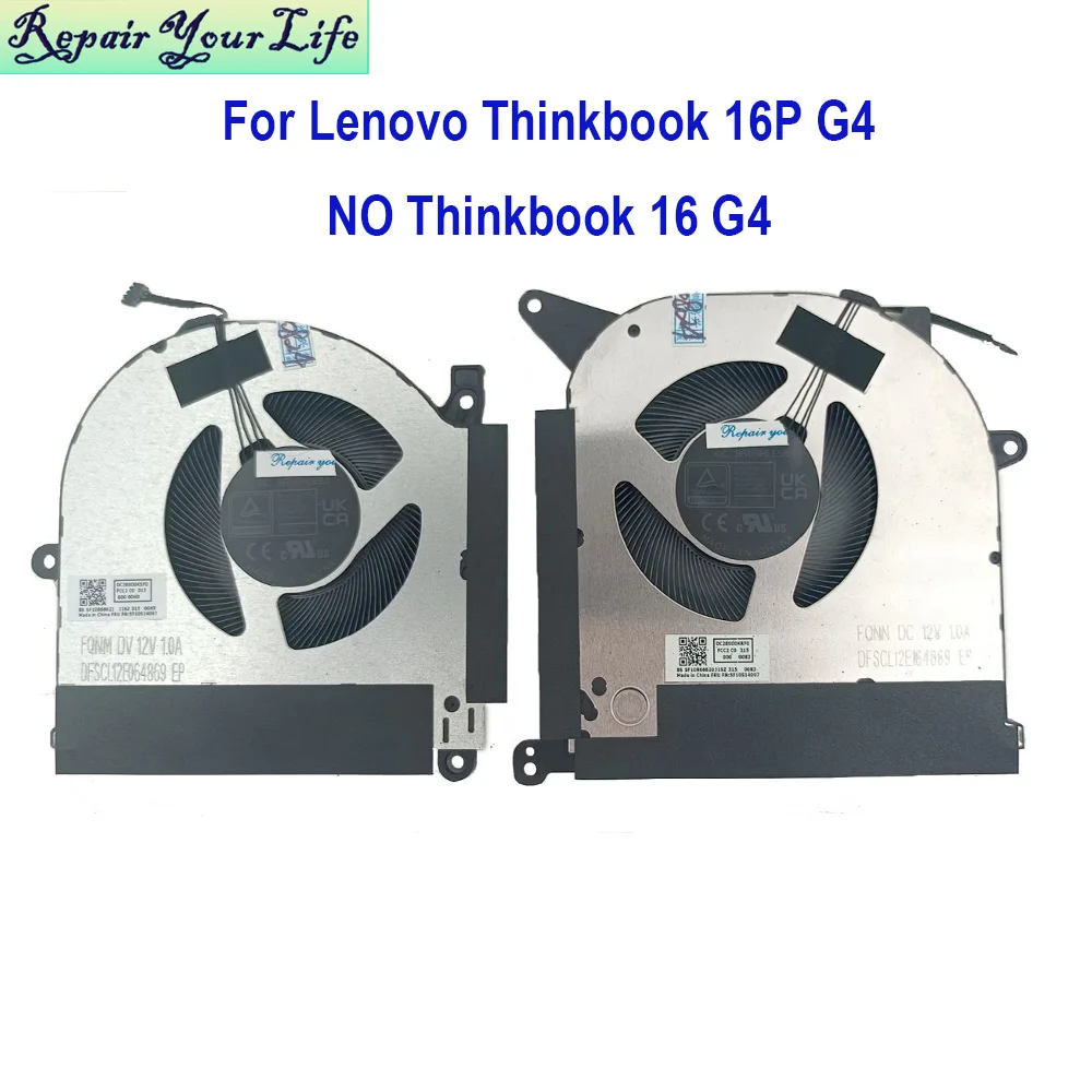 

5F10S14097 CPU GPU Fan For Lenovo ThinkBook 16P G4 IRH 21J8 PC Cooling Notebook Cooler Radiator Fans SF10R66621 DFSCL12E164869