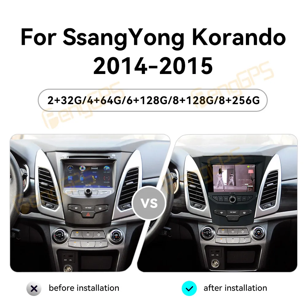 Touch Screen Car Radio For SsangYong Korando 2014-2015 Android GPS Automotive Multimedia Auto Radio Stereo Receiver Head Unit