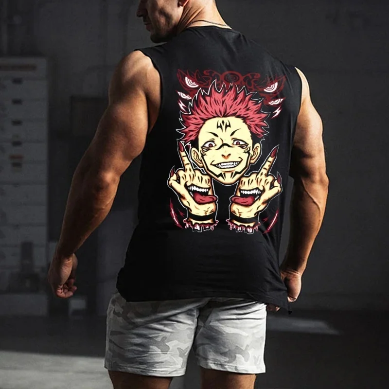 2025Vest Anime Spell Battle One Piece Naruto Dragon Ball Series Top senza maniche per adulti e bambini Abbigliamento interno estivo e autunnale