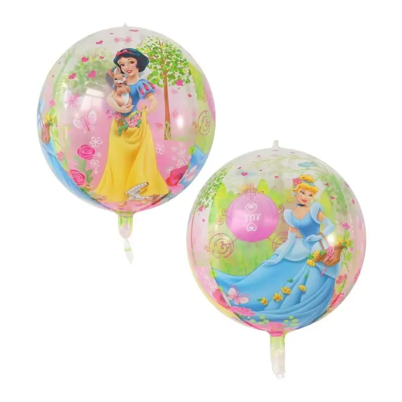 4D Ball Mermaid Princess Snow White Shape Pattern Balloon Girl Birthday Party Decoration Wedding Decoration Little Girl Baby Toy