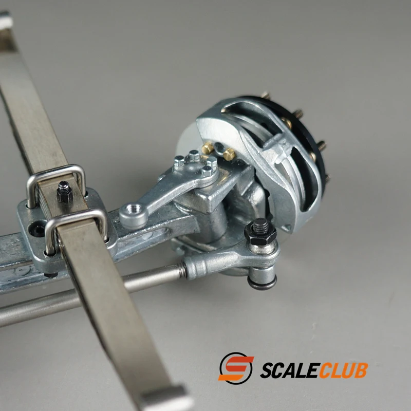 Scaleclub 1/14 trailer vrachtwagen dumper truckmetal non-power tilt vooras remklauwen DIY simulatie model - afbeelding 2