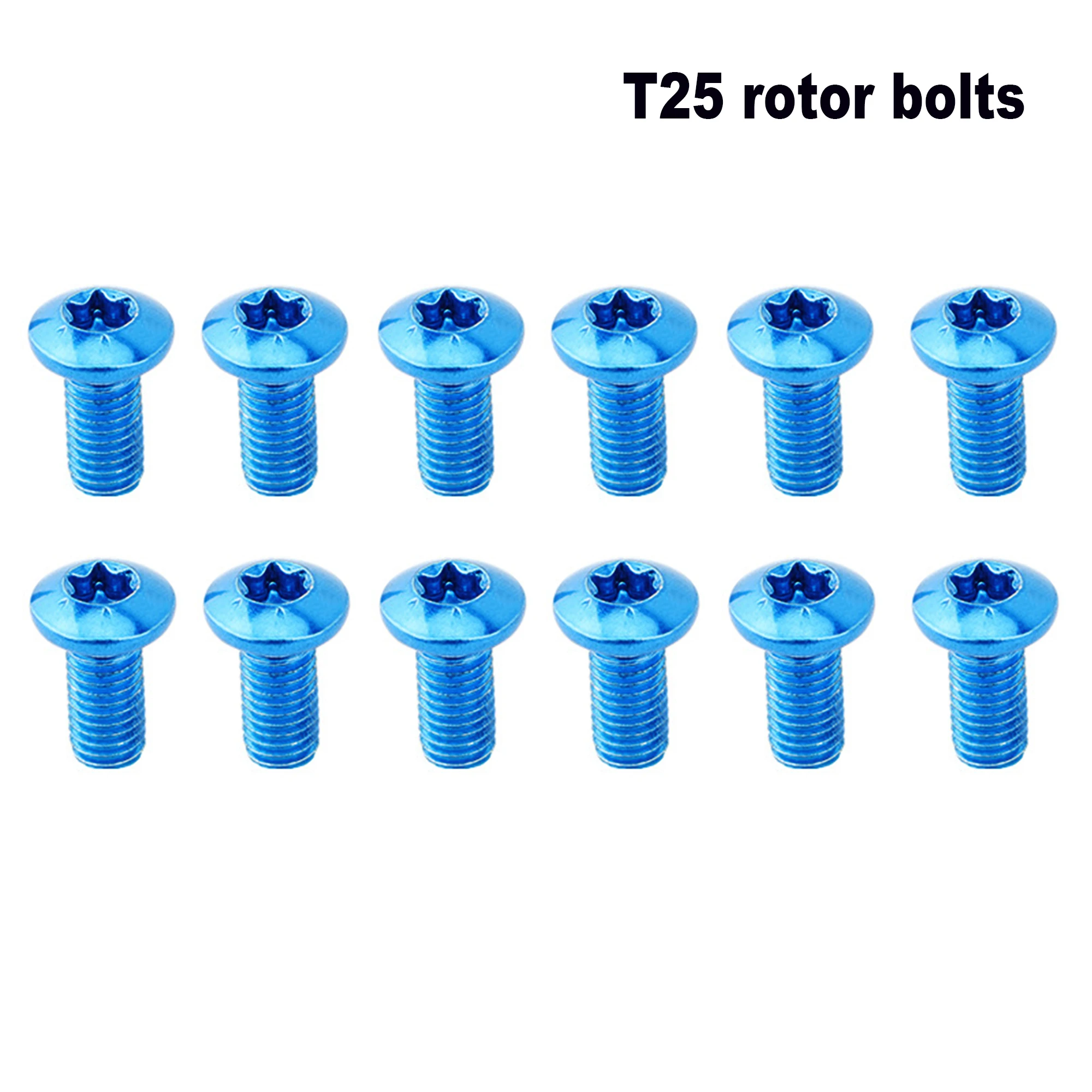 12 teile/satz Fahrrad Bremsscheibe Schrauben, Edelstahl MTB Fahrrad T25 Torx M5x10mm Schrauben für Mountainbike Scheibenbremsen – Detail 8