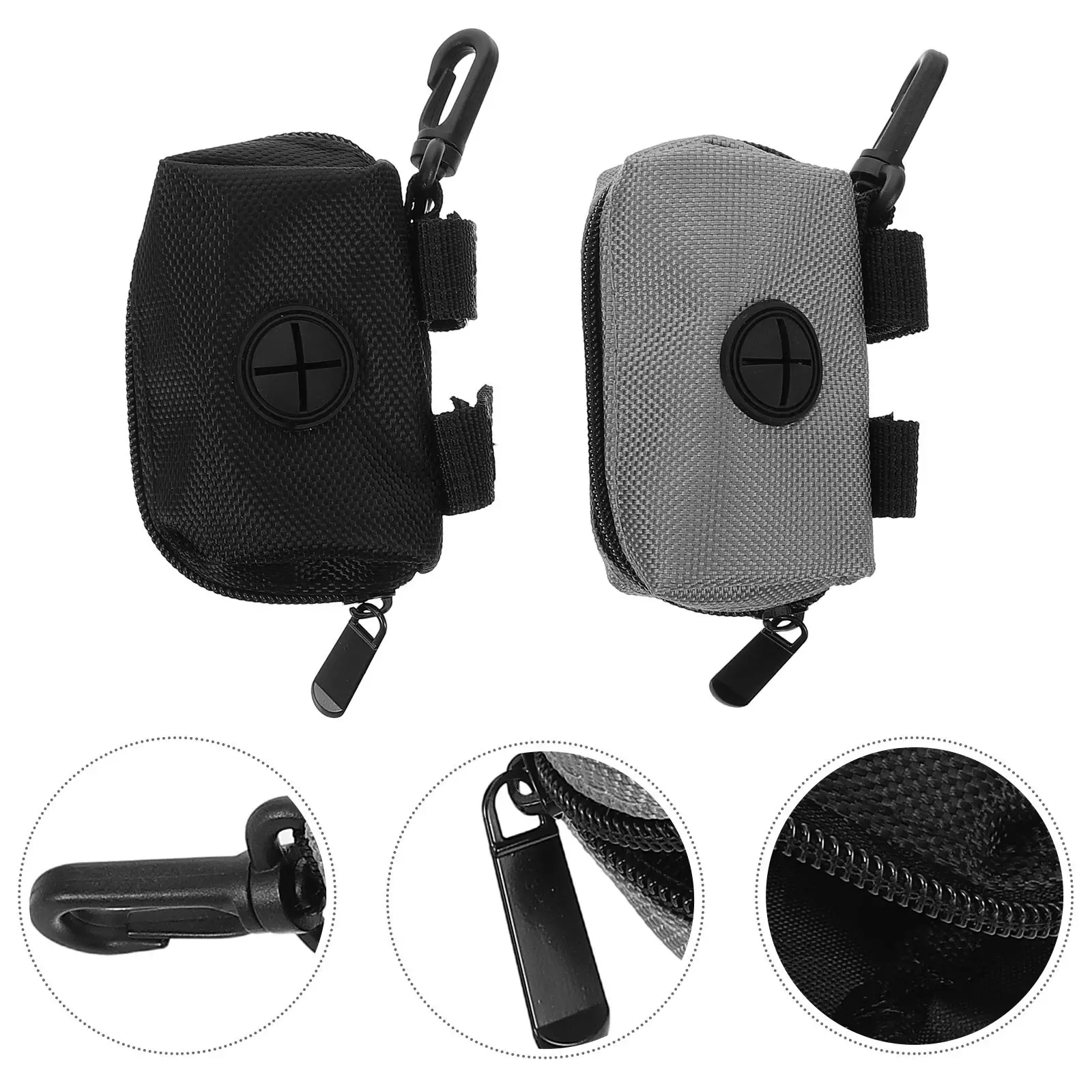 2Pcs Dog Waste Bag Holder for Leash Hands Free Large Storage Capacity Stylish Modern Design Easy Open Close Mechanism Outdoor
