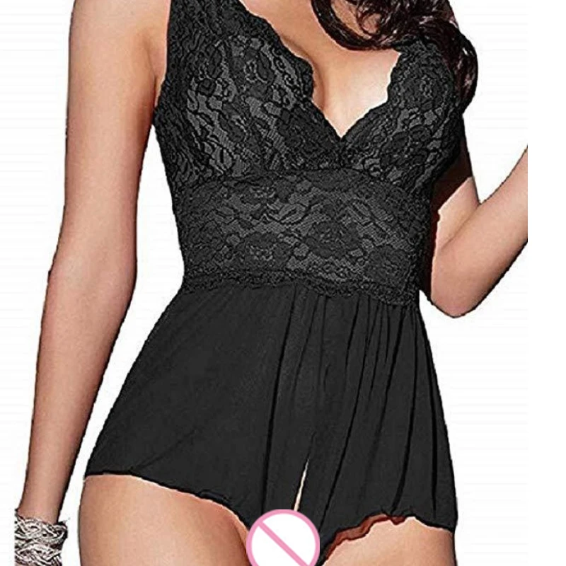 

Sexy Nighties Lingerie Sexy Slip Dress Sleeping Back Cross Lace Sleeveless Short Women's Pajamas Comfy Pajamas Women's Top Dress