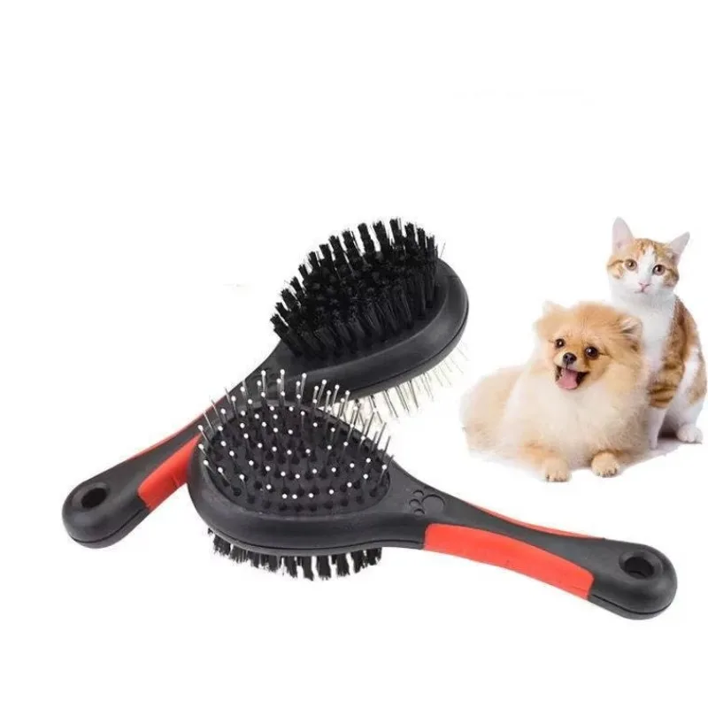 

10pcs Pet Dog Comb Clean Hair Double Sided Black Handle Grooming Comb Cleaning Supplies Hair Brush Cat Dog Comfort Massage Comb