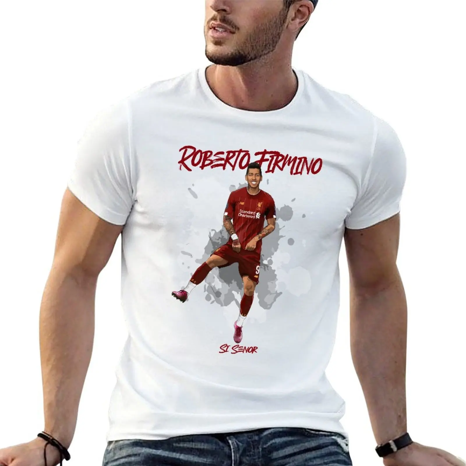 

Roberto Firmino - Si Senor T-Shirt man t shirt graphic cotton t shirt man t shirt man designer T-Shirt