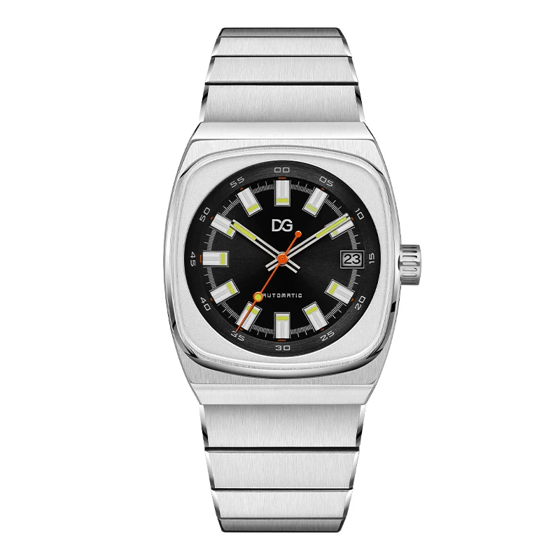 2026 New Year Gifts Daniel Gorman Automatic Watch Stainless Steel Case 5ATM Waterproof Luminous Calendar Business Wristwatch