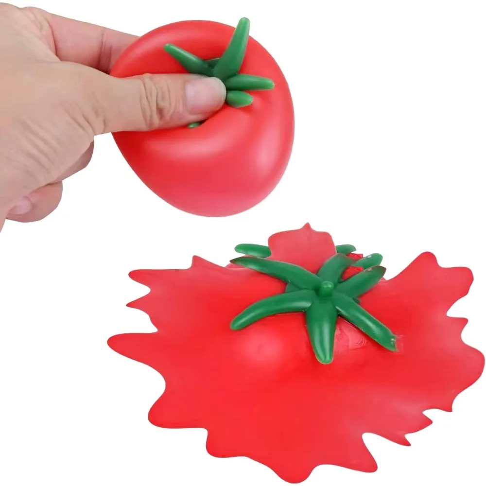Tomato Squishy Stress Ball – Weiches, sensorisches Fidget-Spielzeug für ADHS, Autismus, langsames Rebound-Quetschspielzeug für Erwachsene und Kinder, Weihnachtsgeschenk