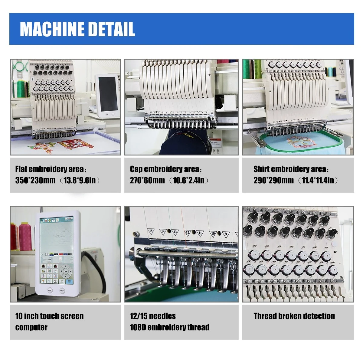 head 12-needle computerized machine, hat  ready-to-wear  flat  all-in-one machine