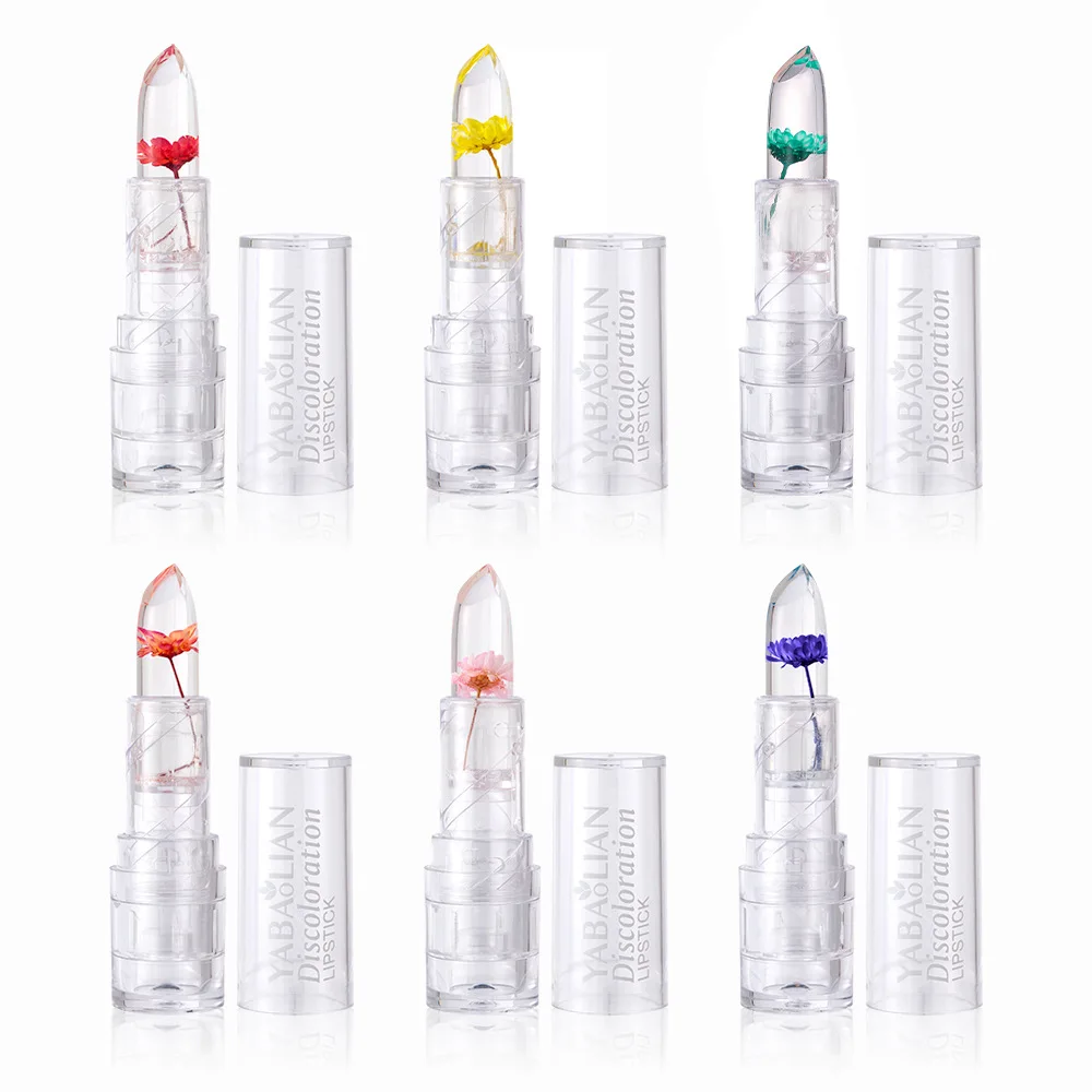 Feuchtigkeitsspendender Lippenbalsam für trockene, rissige Lippen, Blumengelee-Lippenstift, feuchtigkeitsspendende Lippen-Make-up-Basis, täglich unverzichtbar, 2025, neu