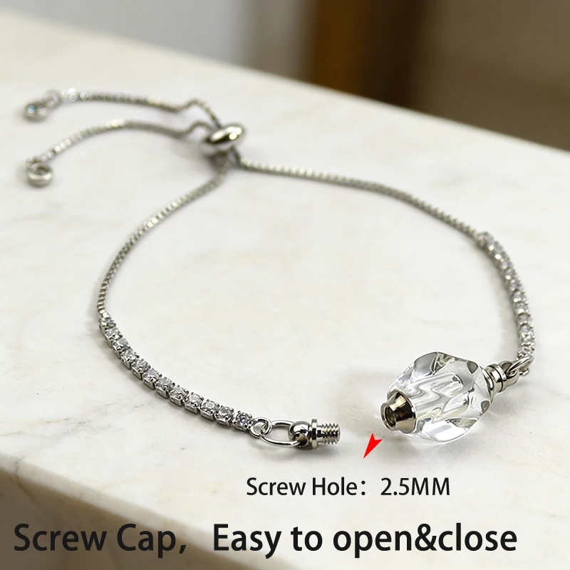 1PC Clear Glass Vials Bracelet Memorial Jewelry for Ash Keepsake Urn Bracelet For Women