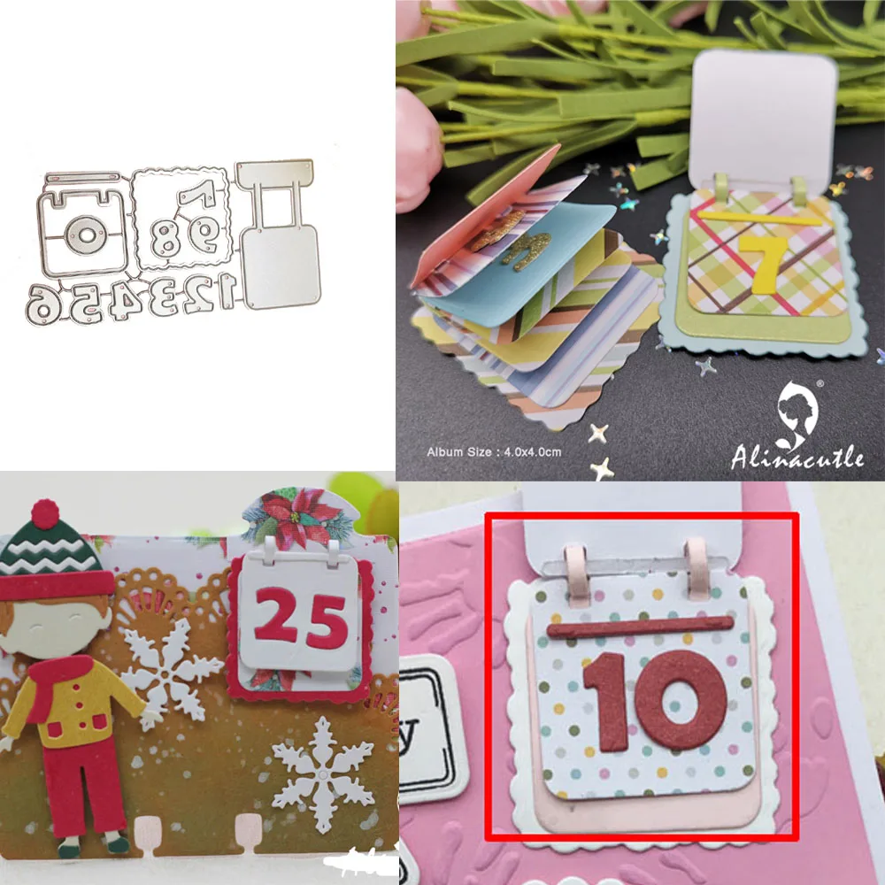 Metal Cutting Die Etched Dies  Cut Memorydex Album Calendar Flip Page Figure Memo Note Scrapbook Paper Craft Card Blade Punch