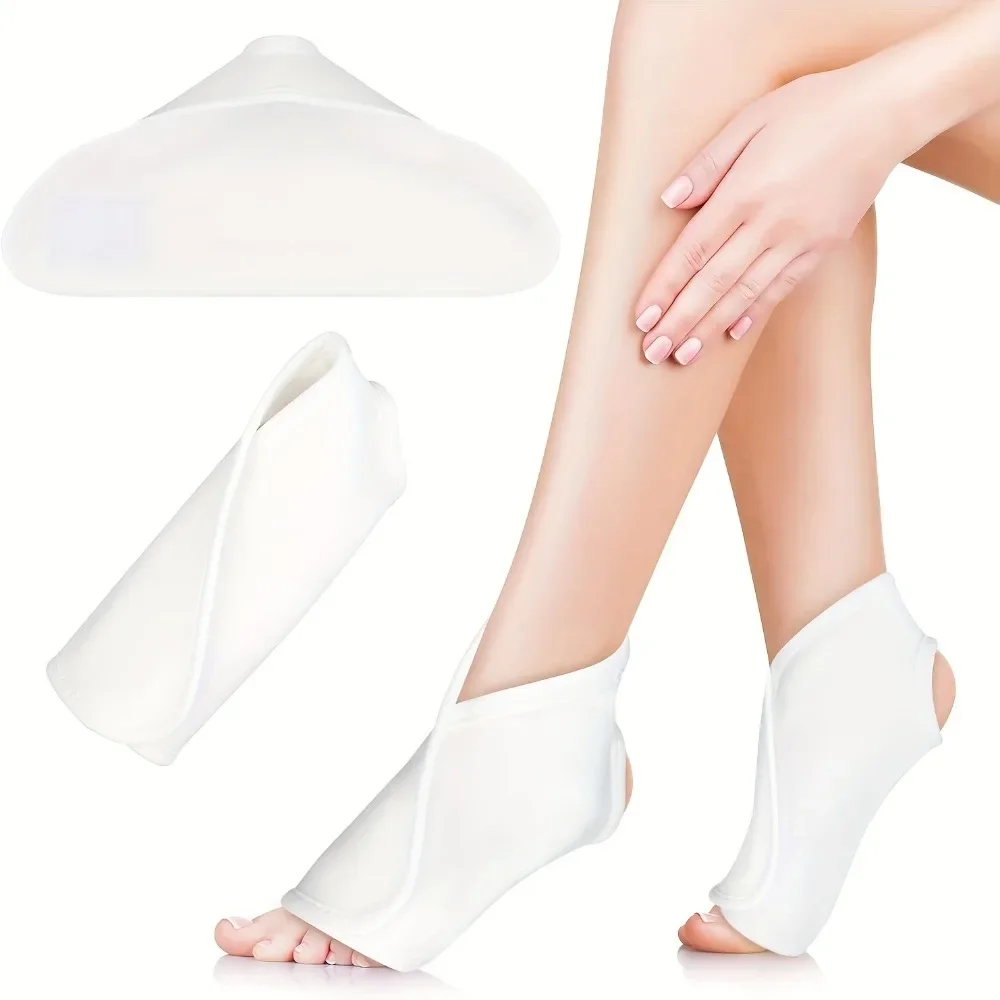 2Pcs Castor Oil Wrap-Up Leg Wraps Upgraded Version Adjustable Elasticity Washable Reusability Flannel Leakproof Foot Protectors