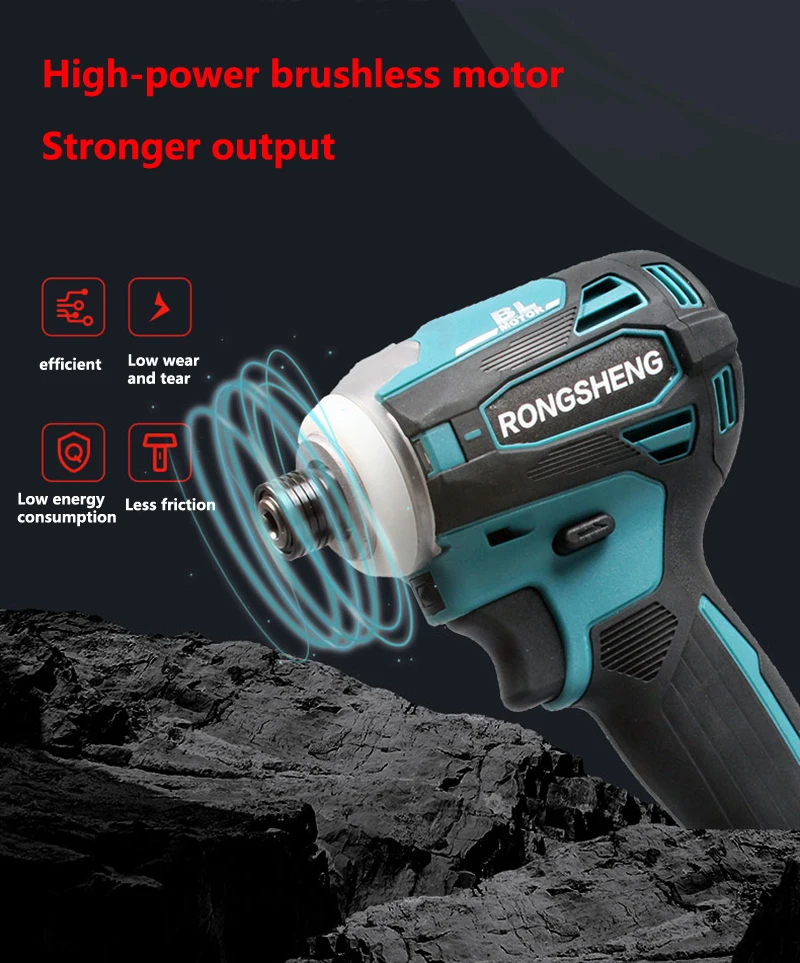 Imagem -04 - Brushless Cordless Electric Effects Driver Chave de Impacto Chave de Fenda Bateria Compatível com Makita Soquete 21v