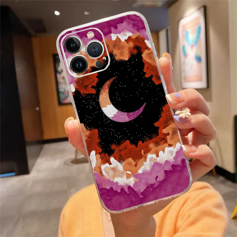 

Phone Case For iphone 17 Air 17 16 Pro Max 15 14 13 Pro Max 15 16 Pro 15Plus Moon Art