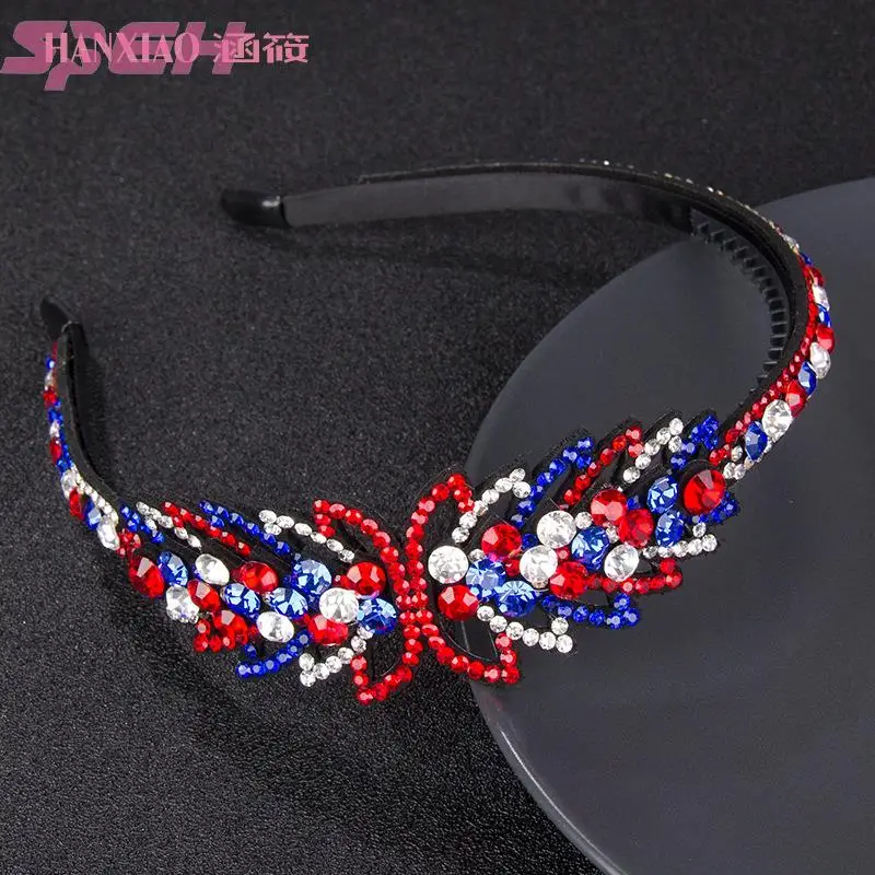 Rhinestone hairband fashion adult fashion headband hairpin Korea diamond crystal anti-slip hair headdress new