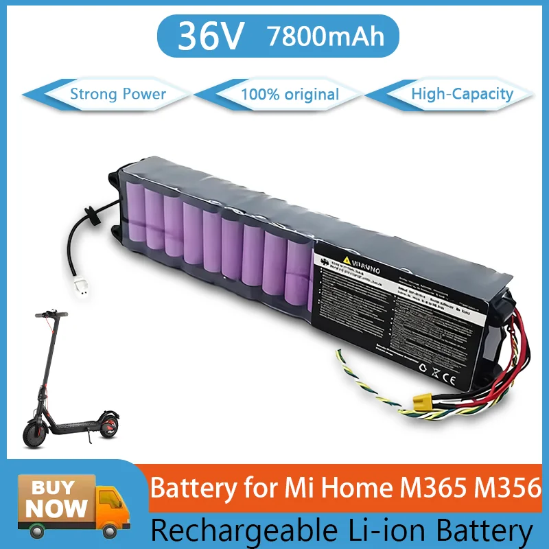 Original 36V 7800mAh Li-ion Battery for Xiaomi M365 M356 Pro Special Battery Pack & Electric Scooters with BMS Protection