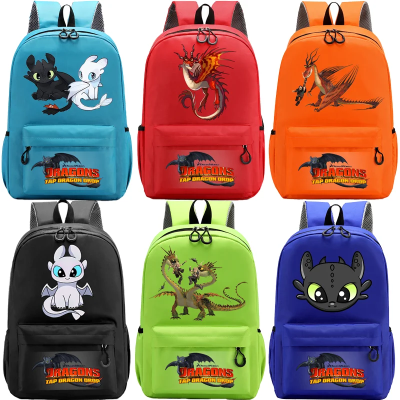 

Toothless Dragon Backpack Primary School Book Bag Large-capacity Cartoon Knapsack High-quality Schoolbag Laptop Bags Kids Gifts