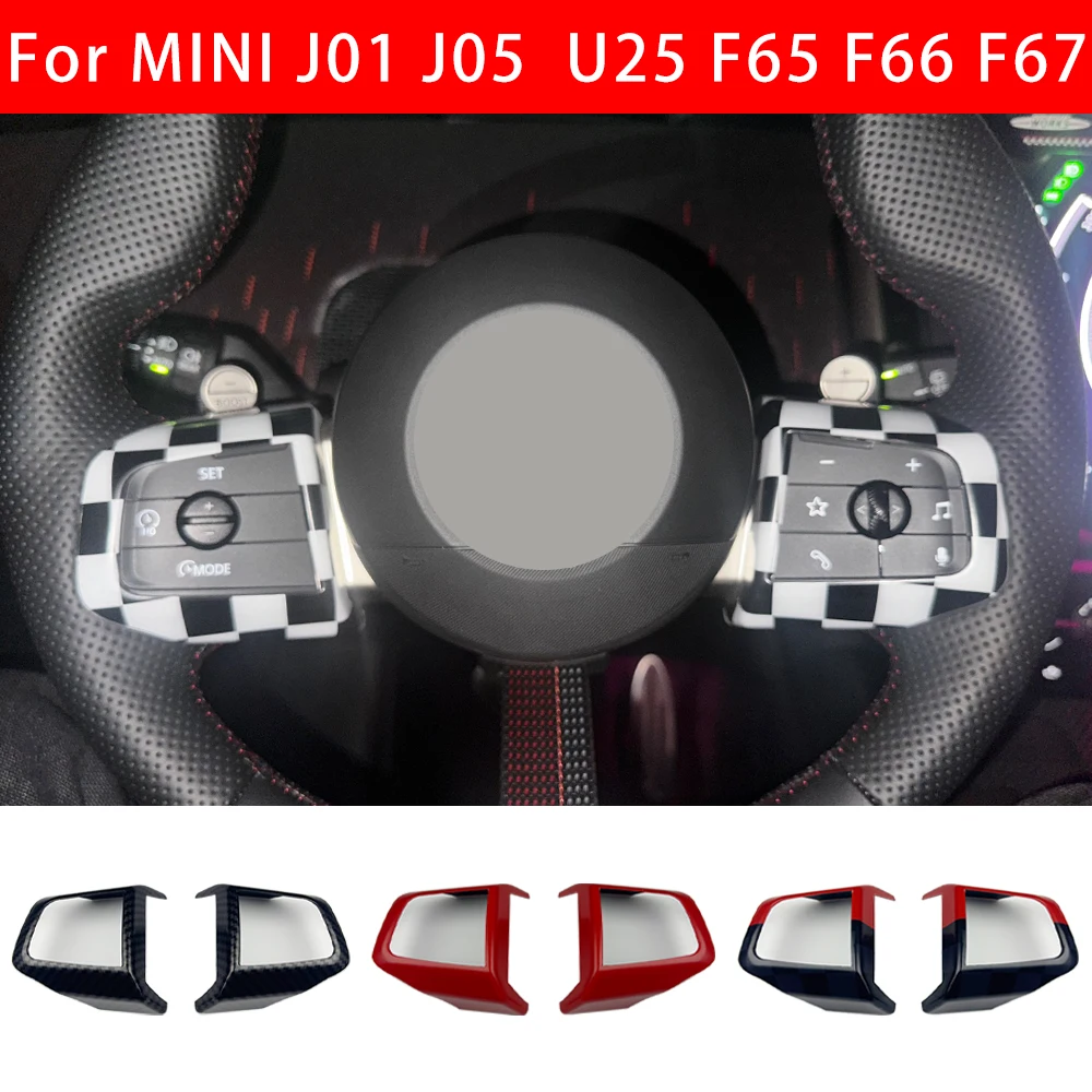 Car Steering Wheel Center Panel Sticker Cover For MINI Countryman U25 F65 F66 J01 EV J05 Aceman Car-Styling Accessories