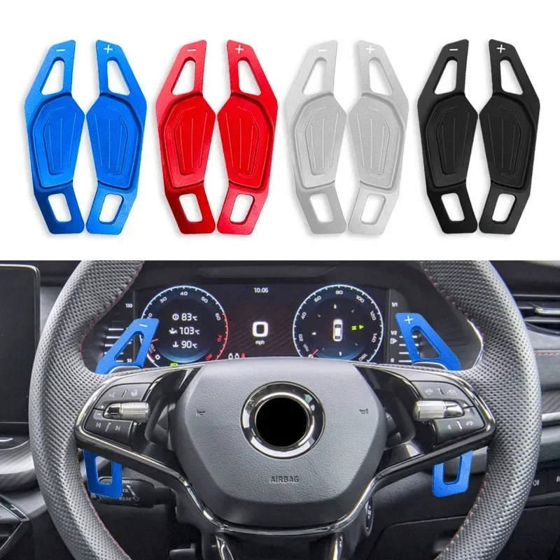 Car Steering Wheel Paddle Shift Extension Cover Shift Trims for Skoda Octavia Kodiaq Interior Accessories 2023 2024