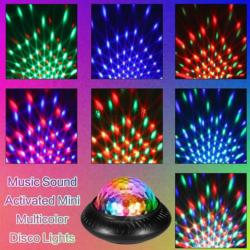 Mini Disco Party Lights LED Night Light Rechargeable Battery Powered LED Magic Ball Light Colorful Disco Ball for Christmas DJ