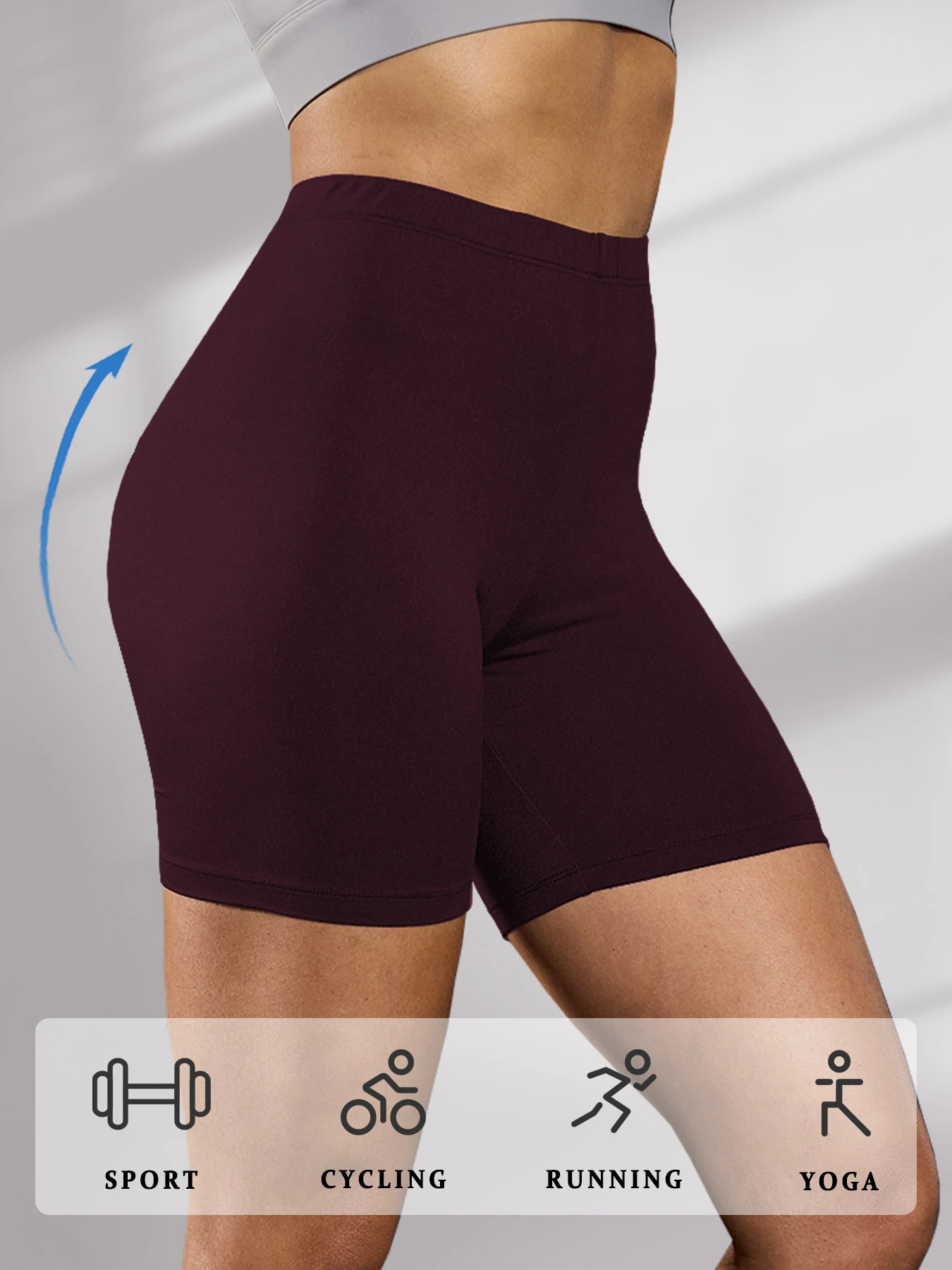 

Женские супер мягкие байкерские шорты, эластичные, без прозрачности, для тренировок, бега, йоги, спортивные брюки с диагональю 6 дюймов, пуш-ап для спортзала и фитнеса